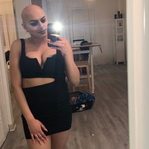 Sexy Cutout Black Mini Dress! Worn once!